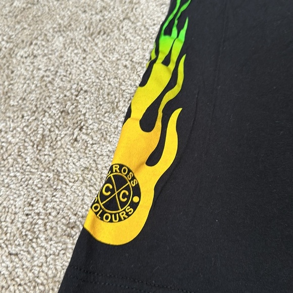 Cross Colours Billie Eilish Ya Dig Flame Tee T-Shirt Black Size S - Picture 3 of 6